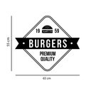 Ver imagem 2 de Adesivo Decorativo Logo Hamburgueria Retrô Cozinha Restaurante Food Truck Kanto Store Adesivo de Par