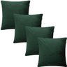 Kit 4 Capas de Almofadas Sued Premium Verde Musgo 45x45cm Sua Casa Decor - 1