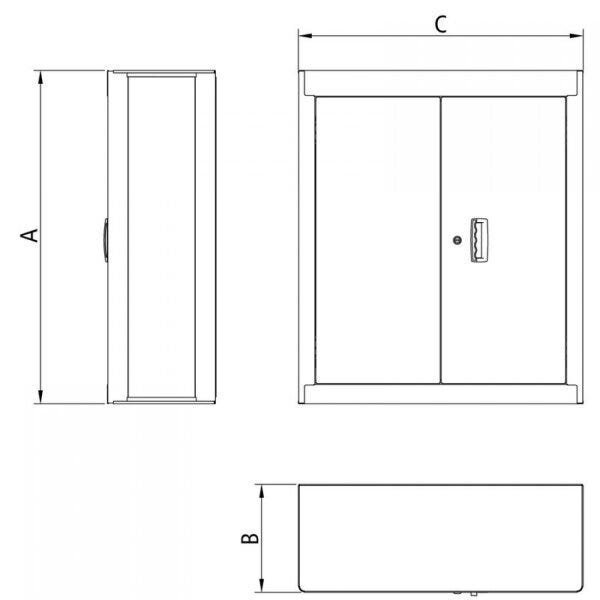 Armário Modular para Ferramentas Superior Grande 2 Portas Tramontina PRO - 4