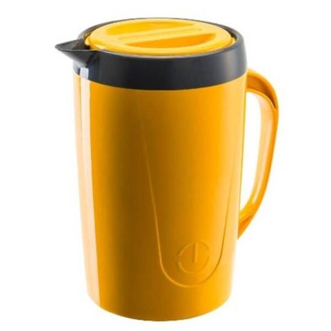 Térmica para Suco Tererê Chá Água Garrafa Jarra 2 Litros Amarela Unitermi