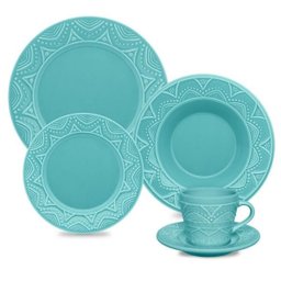 Aparelho de Jantar e Chá 30 Peças Serena Turquesa - Oxford Daily - 1