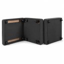 Ver imagem 3 de Puff Cama Dobravel 70cm Slim com Almofada Cor: Suede Cinza Chumbo