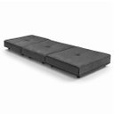 Ver imagem 4 de Puff Cama Dobravel 70cm Slim com Almofada Cor: Suede Cinza Chumbo