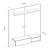 Painel Bancada Suspensa para TV até 50 Polegadas Dilleto Jatobá - 6