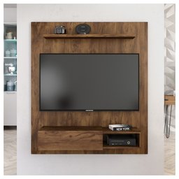 Painel Bancada Suspensa para TV até 50 Polegadas Dilleto Jatobá - 3 Painel Bancada Suspensa para TV até 50 Polegadas Dilleto Jatobá - 3