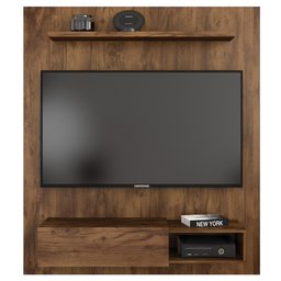 Painel Bancada Suspensa para TV até 50 Polegadas Dilleto Jatobá - 2 Painel Bancada Suspensa para TV até 50 Polegadas Dilleto Jatobá - 2