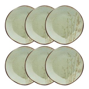 CONJUNTO 6 PRATOS RASOS 27,5CM RYO BAMBU - OXFORD PORCELANAS