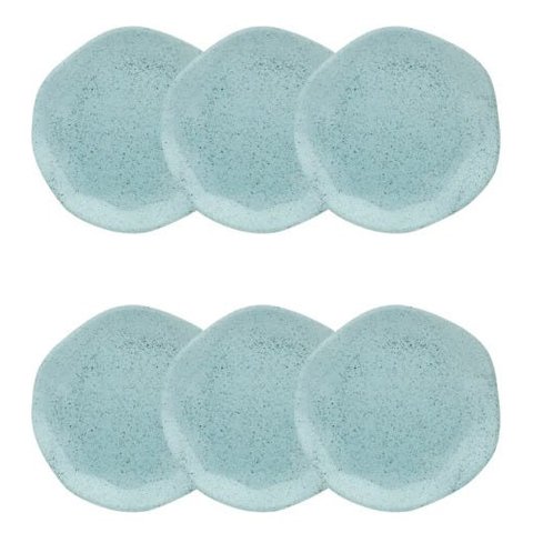 CONJUNTO 6 PRATOS SOBREMESA 21,5CM RYO BLUE BAY - OXFORD PORCELANAS