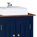 Ver imagem 2 de Gabinete para Banheiro 2 Portas com Cuba Dália 3057 - Azul Petróleo/imbuia Glazer