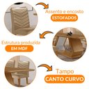 Ver imagem 6 de Mesa para Sala de Jantar Alvorada 180cm Mdf Tampo Laminado Canto Copo e 6 Cadeiras Liz
