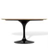 Mesa de Jantar Tulipa Saarinen Oval 198x122 Cm Tampo Imbuia Base Preta Linn Design Decor - 2