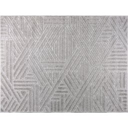 Tapete Sala Alto Relevo Realce Trama 51 Cinza Prata 250x300 cm 3x2,5m - 2