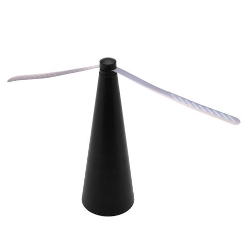 Kit 02 Ventilador Repelente de Mesa Retrátil 8 X 26 Cm Preto Lyor