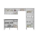 Ver imagem 4 de Cozinha Compacta Multimóveis Xangai Plus Fg2840 Com Armário E Balcão Branca/lacca Fumê