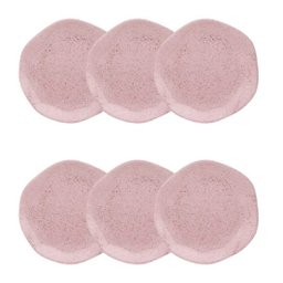 CONJUNTO 6 PRATOS SOBREMESA 21,5CM RYO PINK SAND - OXFORD PORCELANAS - 1