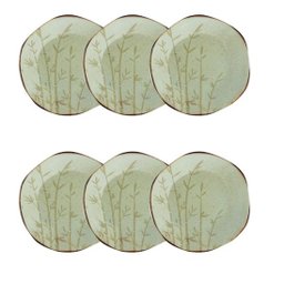 CONJUNTO 6 PRATOS SOBREMESA 21,5CM RYO BAMBU - OXFORD PORCELANAS - 1