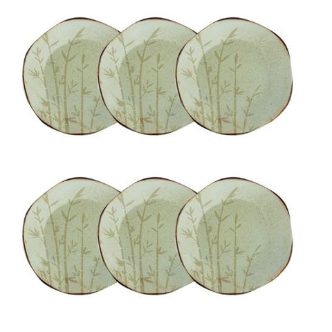 CONJUNTO 6 PRATOS SOBREMESA 21,5CM RYO BAMBU - OXFORD PORCELANAS