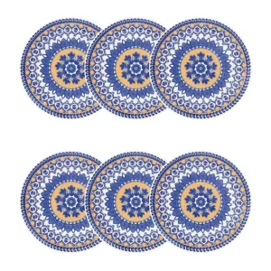 CONJUNTO COM 6 PRATOS FUNDOS 23CM - FLOREAL LA CARRETA - OXFORD DAILY