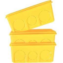 Kit com 50 Caixa de Luz para Embutir Parede Tramontina 4x2 - 4