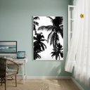 Ver imagem 1 de Quadro Decorativo Palmeiras em Preto e Branco-70x50cm:moldura Preta