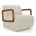 Ver imagem 1 de Poltrona Decorativa Orgânica Living Kavya Bouclê Off White - Desk Design