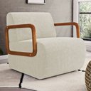 Ver imagem 2 de Poltrona Decorativa Orgânica Living Kavya Bouclê Off White - Desk Design