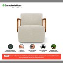 Ver imagem 3 de Poltrona Decorativa Orgânica Living Kavya Bouclê Off White - Desk Design