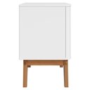 Ver mais imagens de Kit 2 Mesa de Cabeceira 2 Gavetas Pes Madeira 50 cm Vicenza Branco Dcasa