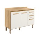 Ver imagem 1 de Balcao 03 Pt 120cm com Tampo 16988 Freijo Off White Cristal Nicioli