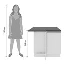 Ver mais imagens de Balcão de Canto Madesa Acordes Glamy 100% MDF 1 Porta Branco