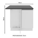 Ver imagem 7 de Balcão de Canto Madesa Acordes Glamy 100% MDF 1 Porta Branco