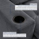 Ver imagem 7 de Poltrona Retrátil e Reclinável do Papai com Porta Copos e Base Madeira Maciça Siena