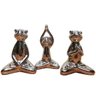 Trio - Estatuetas de Sapo - Poses de Yoga - 1