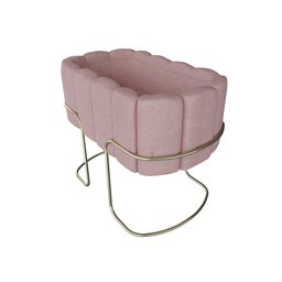 Berço Simples Moisés Moderno Mini Pés em Aço Criança Confortavél Quarto do Bebê New Baby Cor Rosa - 5