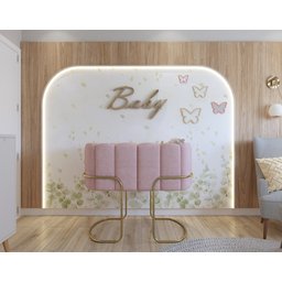 Berço Simples Moisés Moderno Mini Pés em Aço Criança Confortavél Quarto do Bebê New Baby Cor Rosa - 2