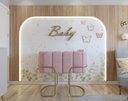 Ver imagem 2 de Berço Simples Moisés Moderno Mini Pés em Aço Criança Confortavél Quarto do Bebê New Baby Cor Rosa