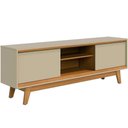 Ver imagem 4 de Rack Bancada Mundi 2 Portas para Tv de 75 Polegadas Cumaru/opala