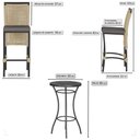 Ver imagem 2 de Mesa Bistro e 4 Banquetas Roma Preta Corda Náutica 11 Rami