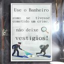 Ver imagem 1 de Quadro Decorativo Para Banheiro Use Como Se Tivesse Cometido Um Crime-34x49Cm