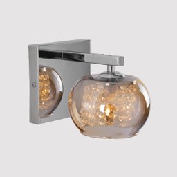 Arandela Metal Cristal Vidro Âmbar Yamamura - 2