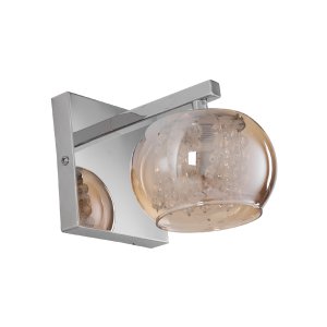 Arandela Metal Cristal Vidro Âmbar Yamamura