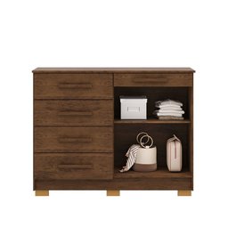 Comoda Sirius 2 Portas 5 Gavetas 20019-71 Vila Rica - 5