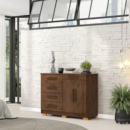 Comoda Sirius 2 Portas 5 Gavetas 20019-71 Vila Rica - 6
