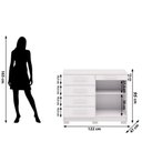 Ver imagem 3 de Comoda Sirius 2 Portas 5 Gavetas 20019-71 Vila Rica