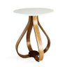 Mesa Lateral de Canto Pés Cebola 70x50cm Branco - 1