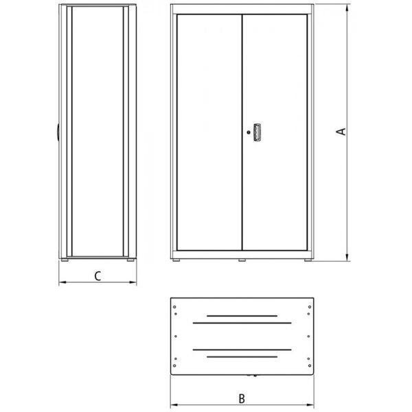 Armário Modular para Ferramentas Vertical 2 Portas Tramontina PRO - 4