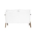 Ver imagem 3 de Namoradeira Mona Luxo Decorativa Recepção - Courino Branco