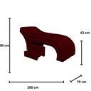 Ver imagem 6 de Maca Estofada Estética Botonê 70 Cm Sobrancelha Cilios Cor:bordo