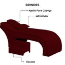 Ver imagem 3 de Maca Estofada Estética Botonê 70 Cm Sobrancelha Cilios Cor:bordo