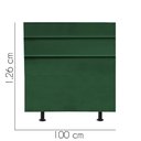 Ver imagem 2 de Cabeceira Estofada Argentina 100cm Solteiro Para Cama Box Quarto Suede Verde - Gat Magazine